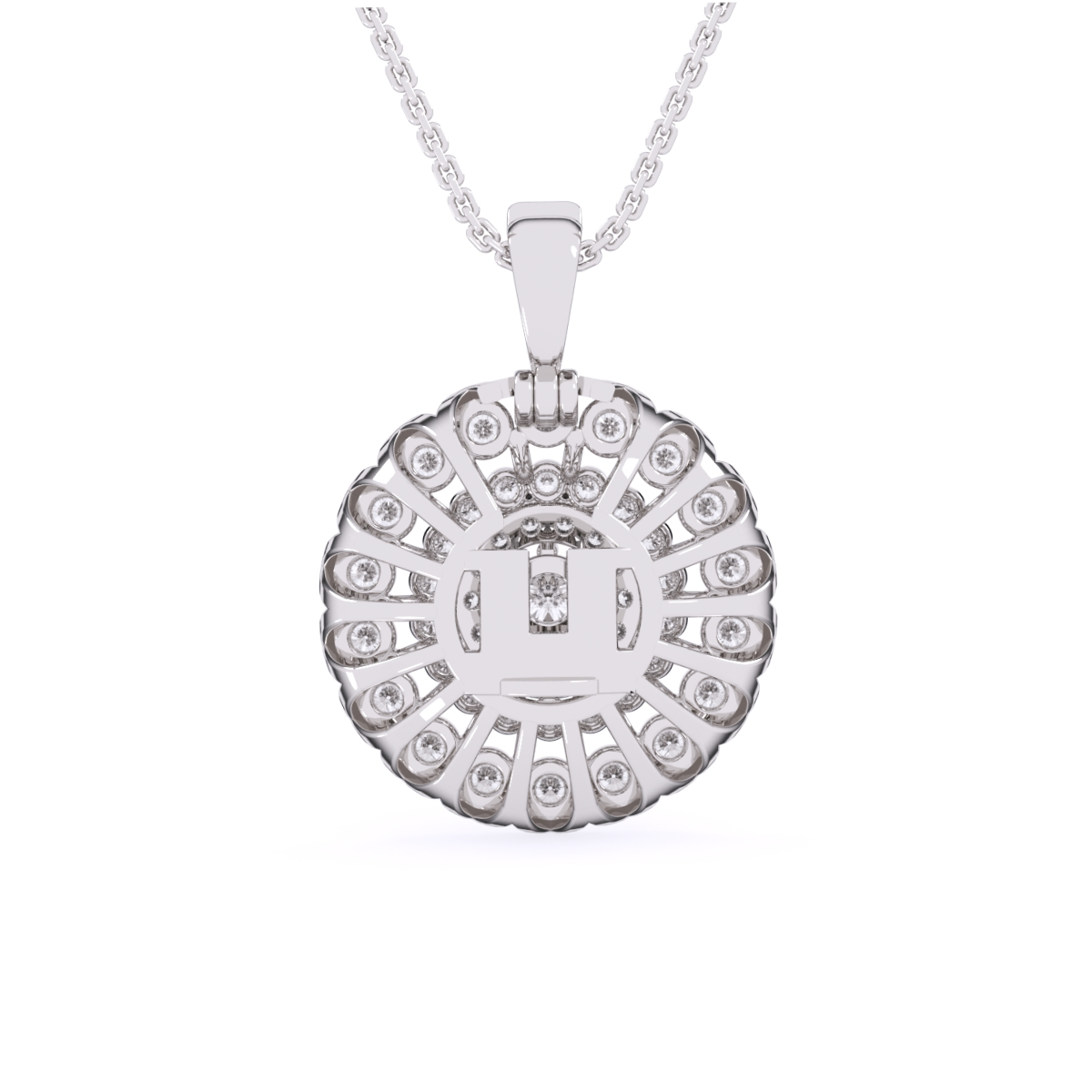 Diamond Vintage Halo Necklace